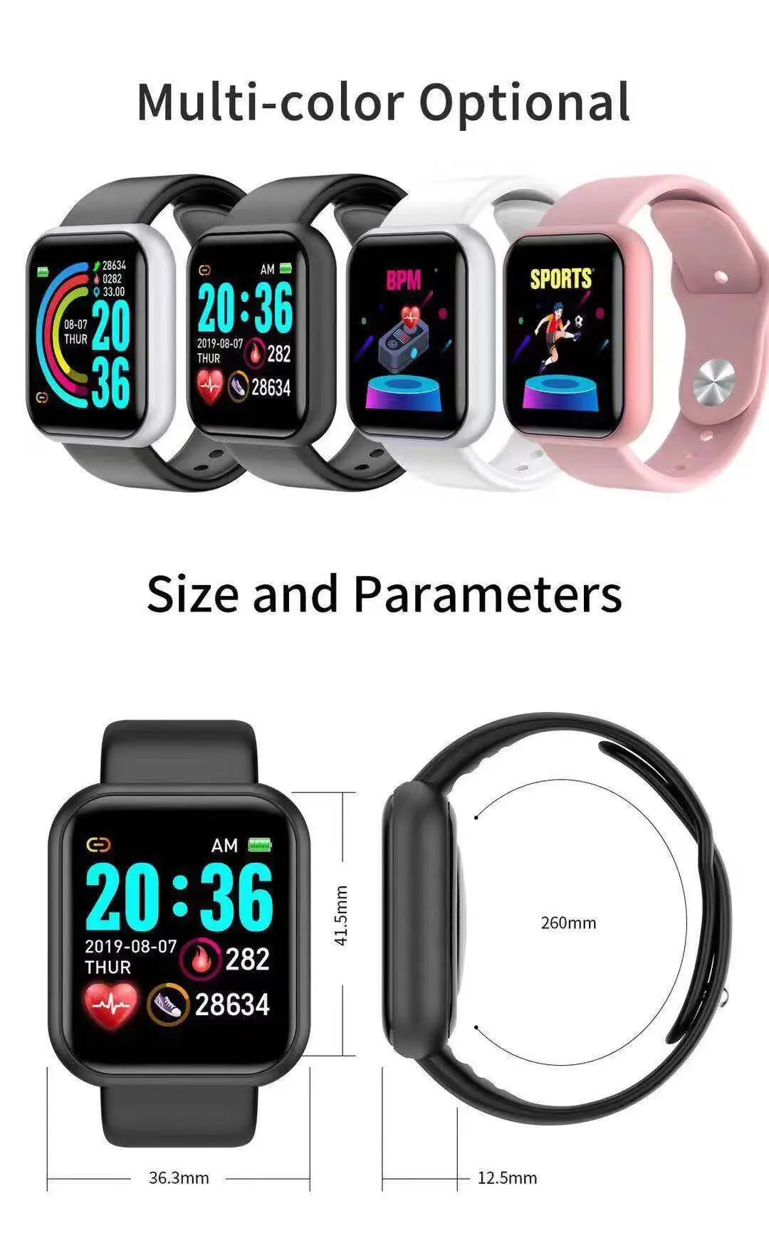 Smartwatch Casual Watches For Men - Умные часы D20 Pro для мужчин,