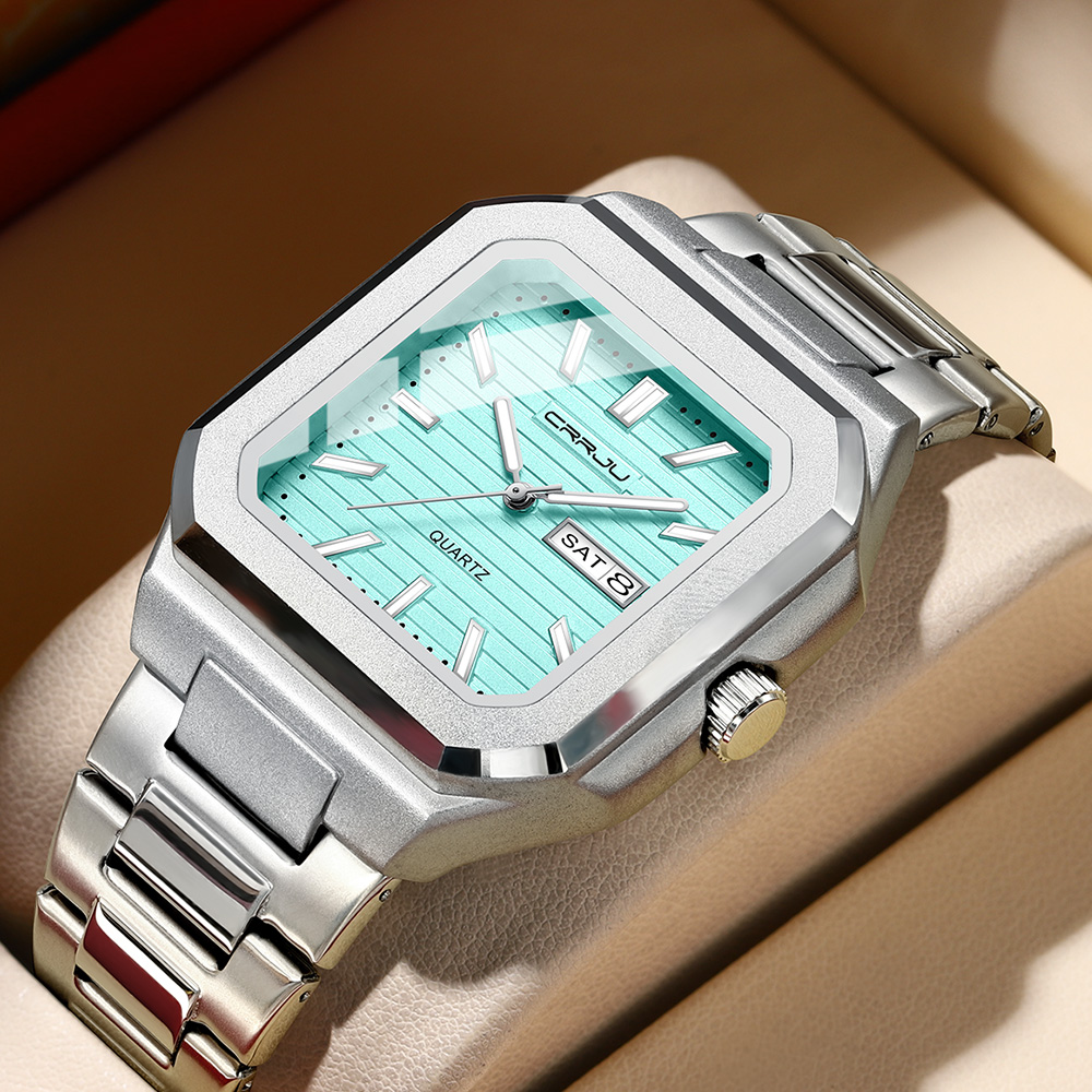Smartwatch Casual Watches For Men - Мужские повседневные часы CRRJU из нержавеющей