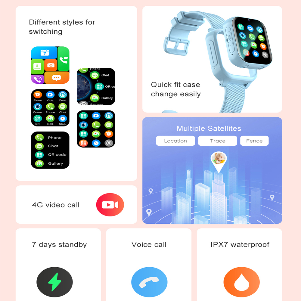 Смарт-часы для детей 4G GPS WI – обзор и цена Smartwatch Watches Girls